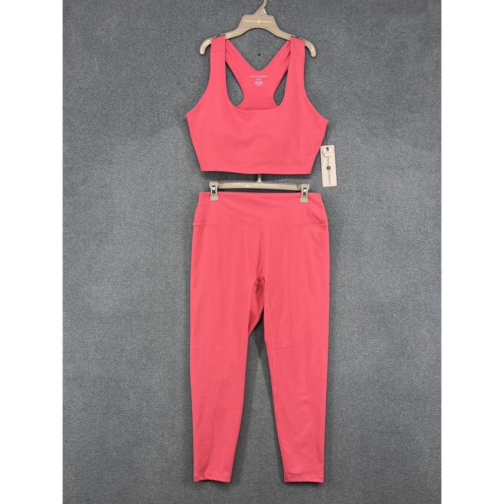 Harmony balance‎ Top Leggings XL Pink work out set style CHBH255 gym running